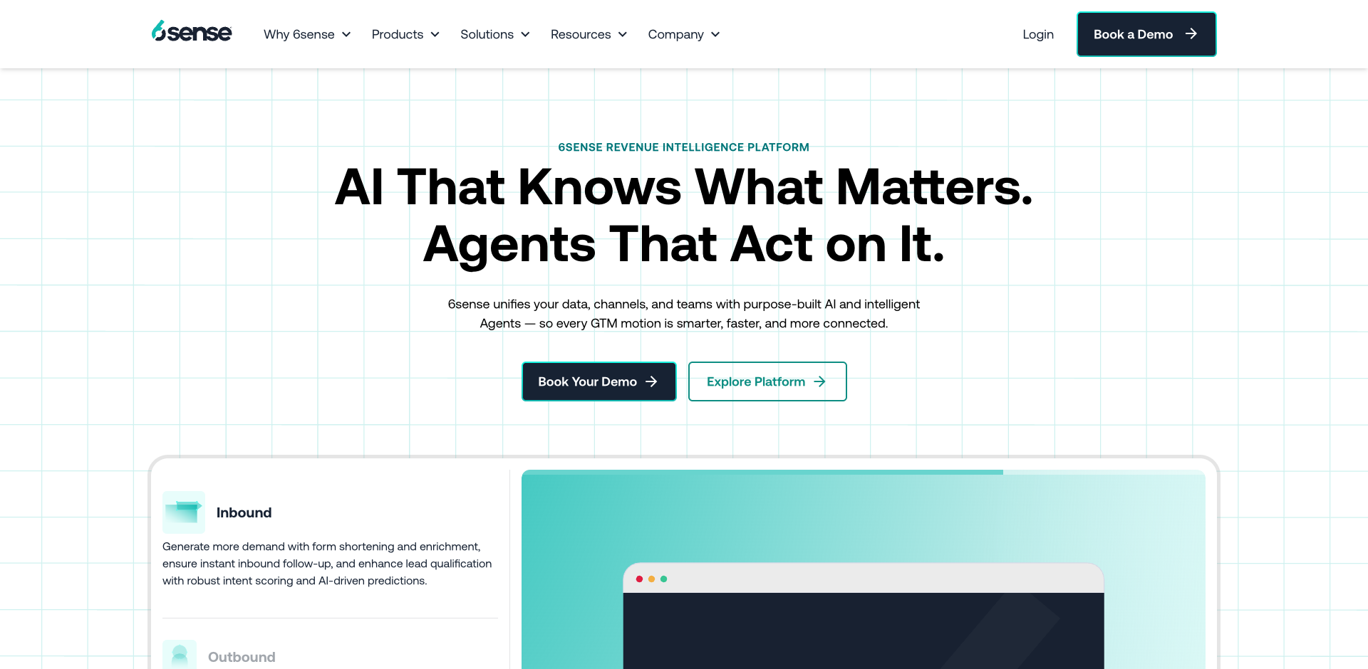 6sense homepage screenshot