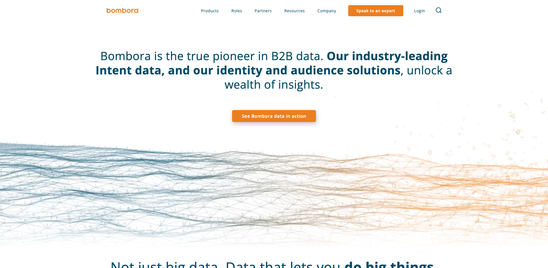 Bombora homepage screenshot
