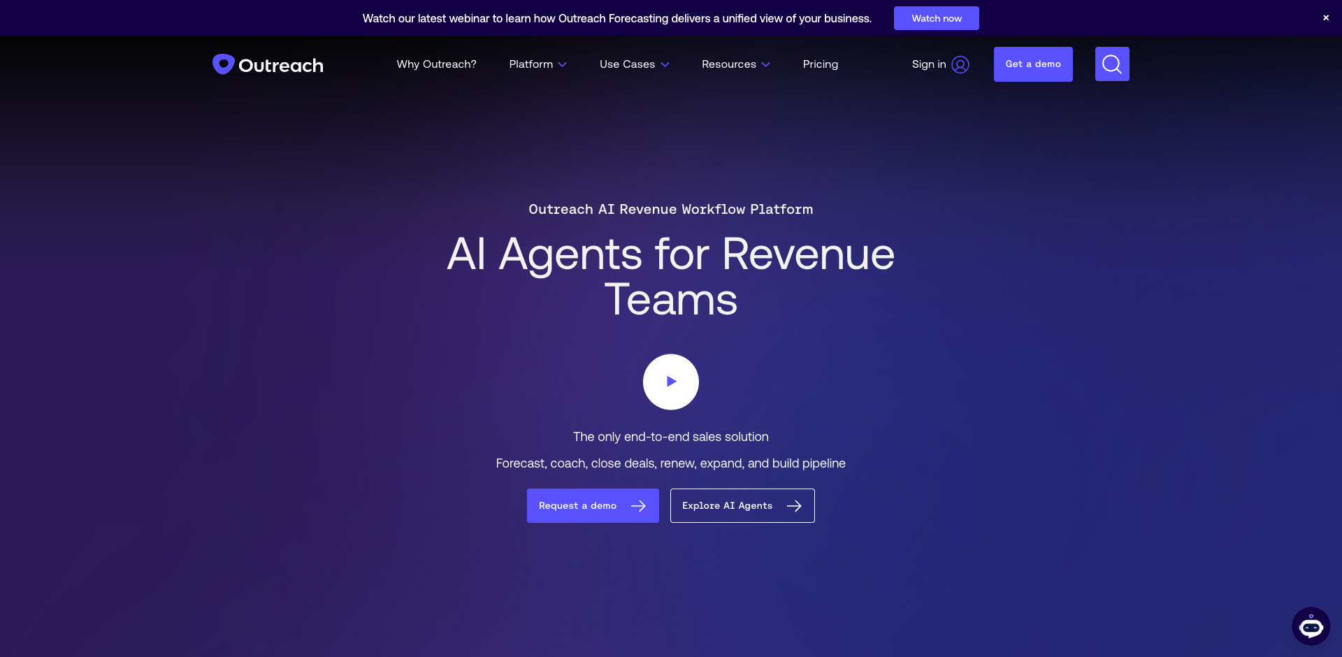 Outreach homepage screenshot