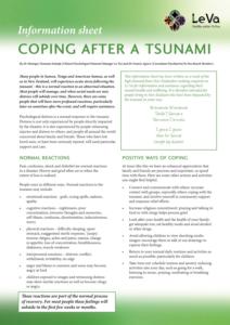 Coping after a tsunami