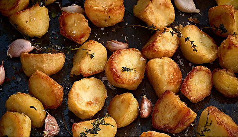 Neven Maguire's Crispy Roast Potatoes with Garlic & Thyme
