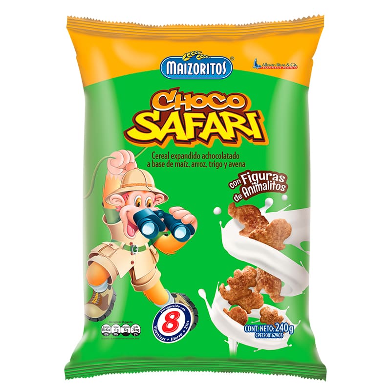 CEREAL CHOCO SAFARI MAIZORITOS 240 GR