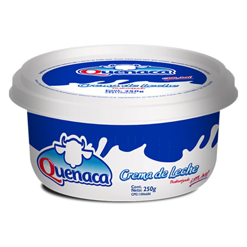 CREMA DE LECHE QUENACA CON SAL  250 GR