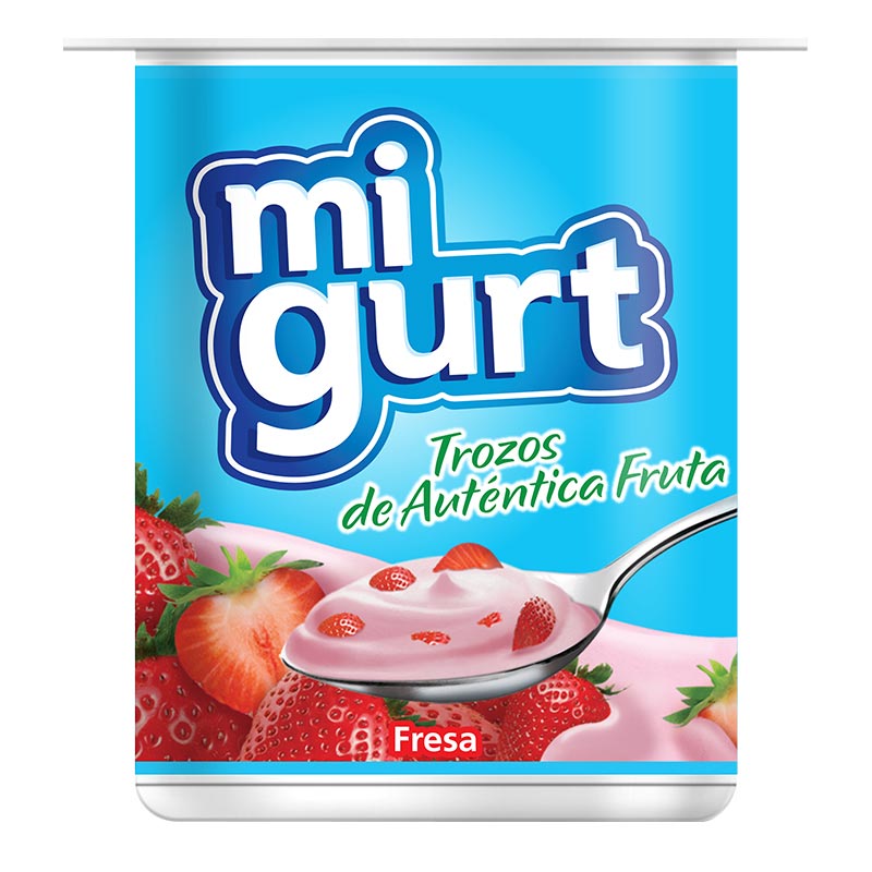 YOGURT CON TROZOS DE FRESA MIGURT 125 GR