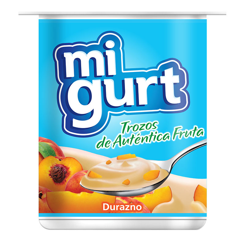 YOGURT FRUTA DURAZNO MIGURT  125 GR