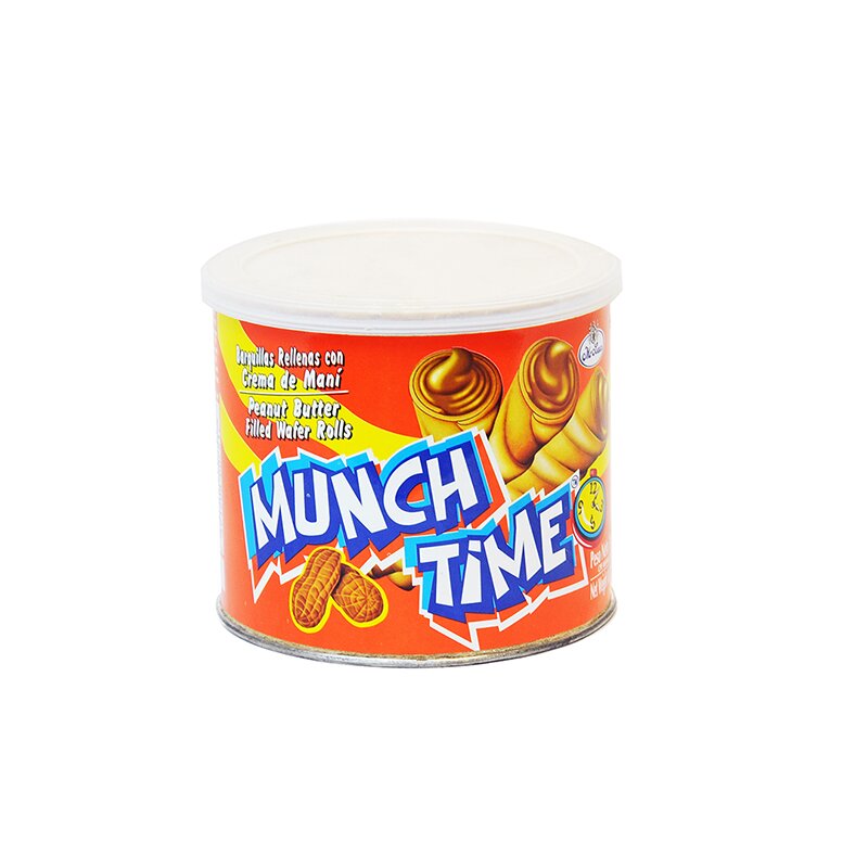 MUNCH TIME BARQUILLAS RELLENAS CON CREMA DE MANI 300G