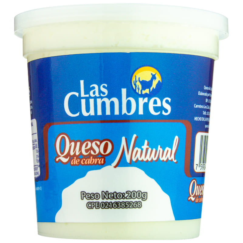 LAS CUMBRES QUESO 200 GR CABRA NATURAL