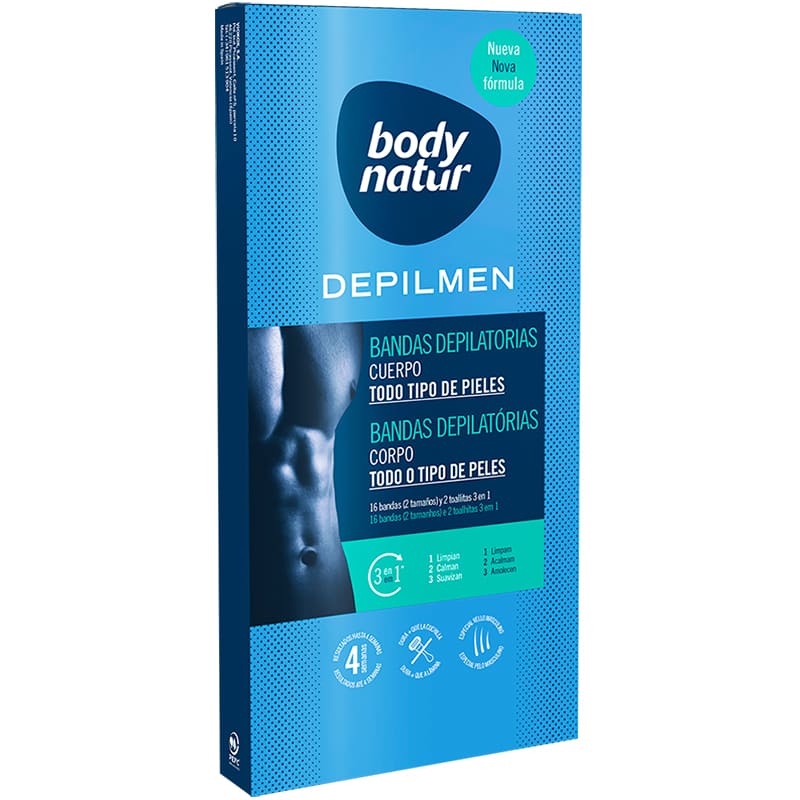 BANDAS CORPOLARES MASCULINAS BODYNATUR 16und
