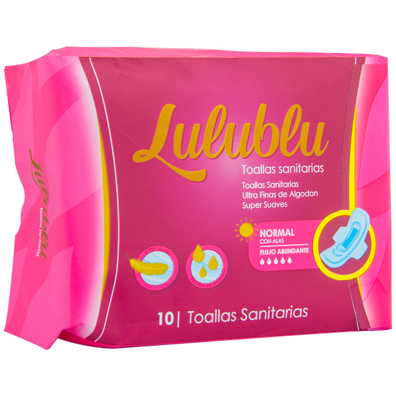 TOALLAS SANITARIAS LULUBLU 10 UND