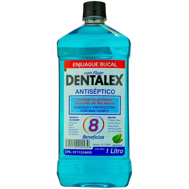 ENJUAGUE BUCAL DENTALEX AZUL 1L