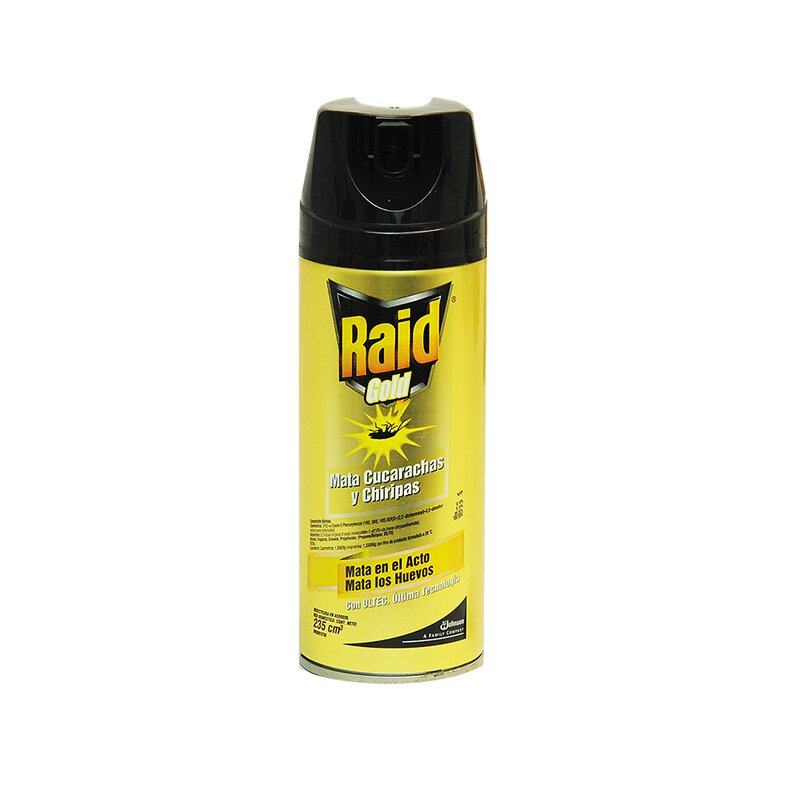 MATA CUCARACHAS Y CHIRIPAS RAID GOLD  235 ML