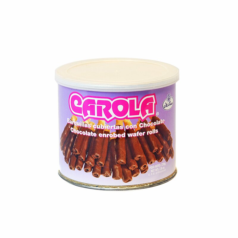 CAROLA BARQUILLA CUBIERTAS DE CHOCOLATE 220G