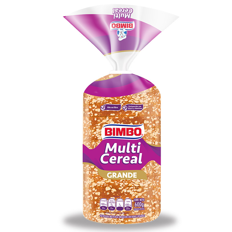 PAN DE SANDWICH BIMBO INTEGRAL MULTICEREAL 600GR