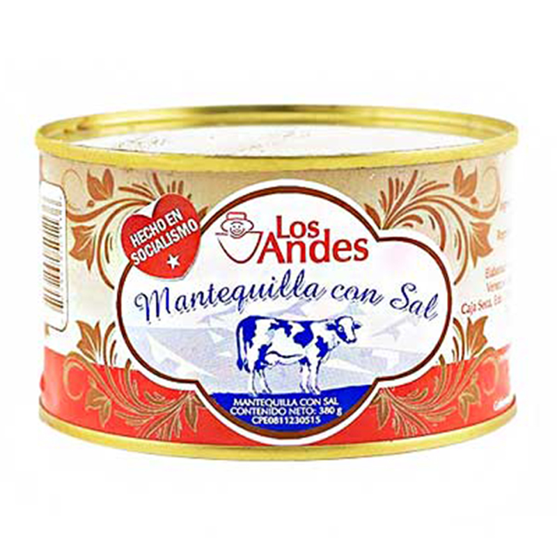 MANTEQUILLA LOS ANDES CON SAL 380GR