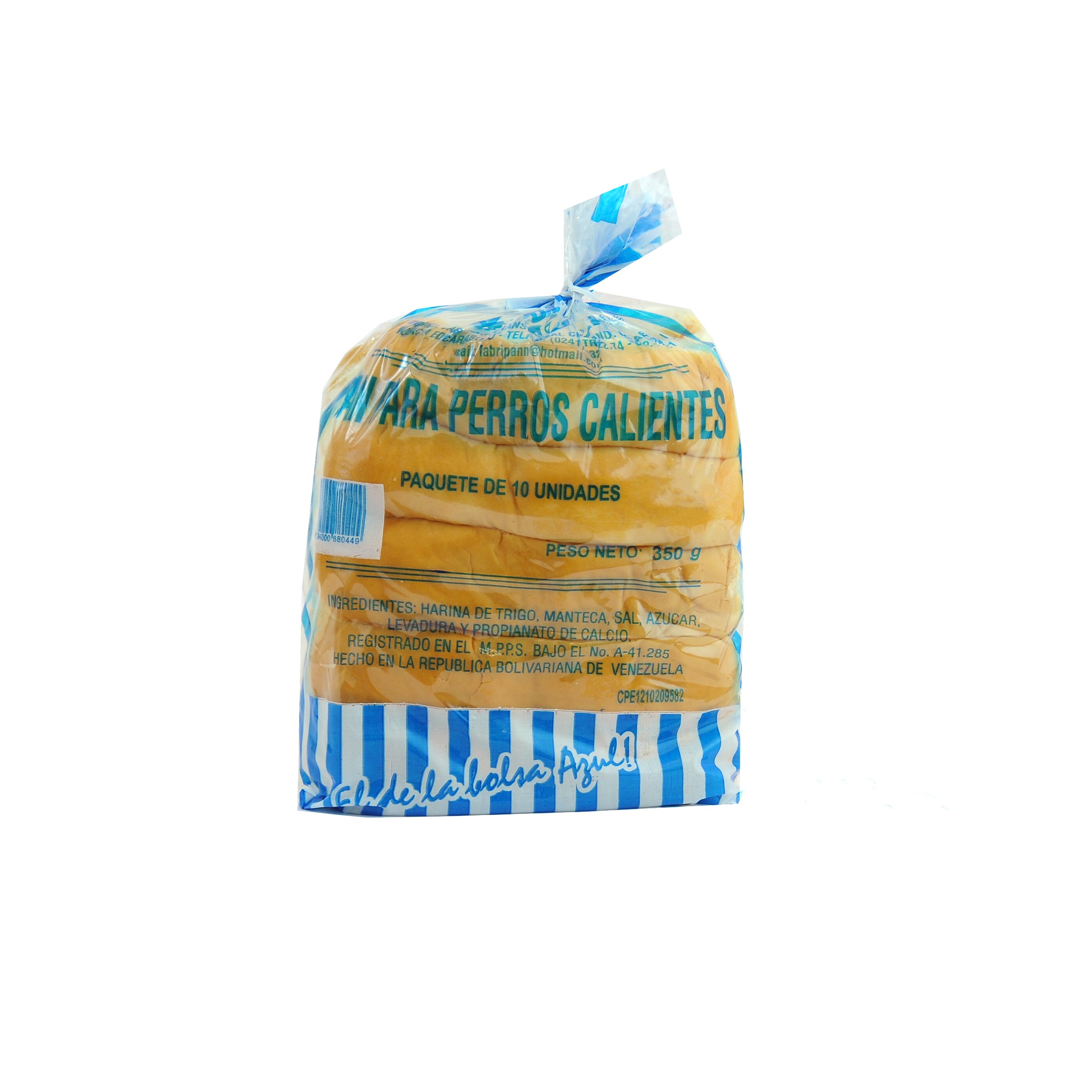 PAN DE PERRO CALIENTE FABRIPAN 10 UNDS