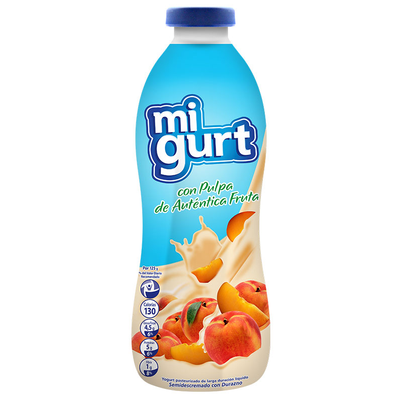 YOGURT MIGURT FRUTA DURAZNO 750 GR