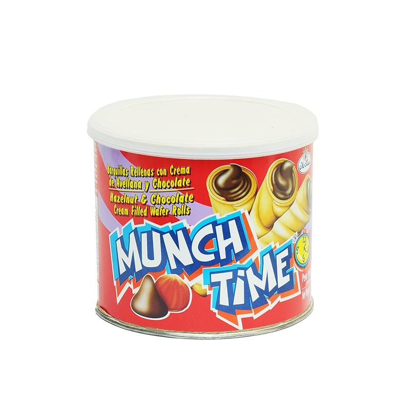 BARQUILLAS RELLENAS MUNCH TIME AVELLANA CHOCOLATE 300G