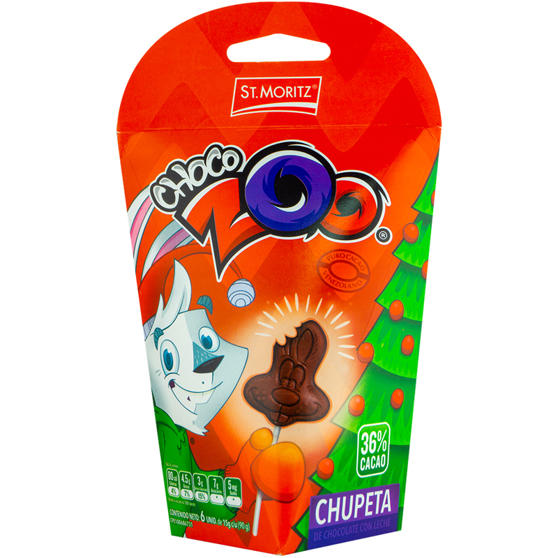 CHUPETAS DE CHOCOLATE CHOCO ZOO 6UND