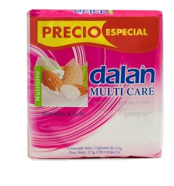 JABÓN EN BARRA DALAN ALMENDRA Y LECHE 3X125 GR