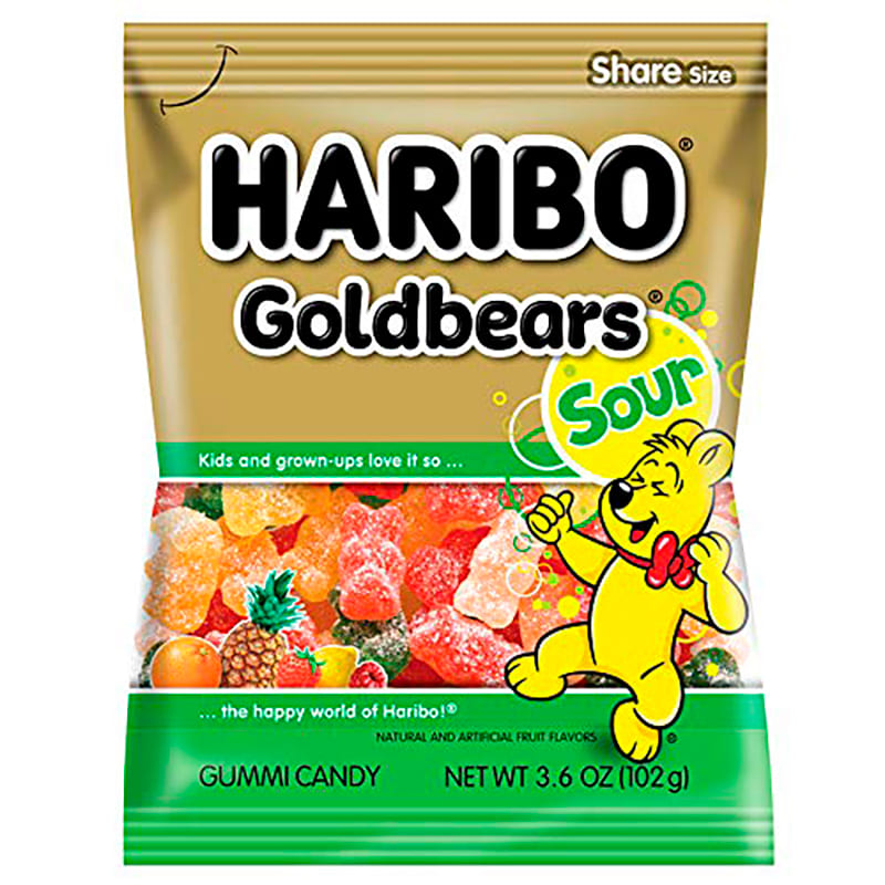 GOMITAS GOLDBEARS SOUR HARIBO 102 G