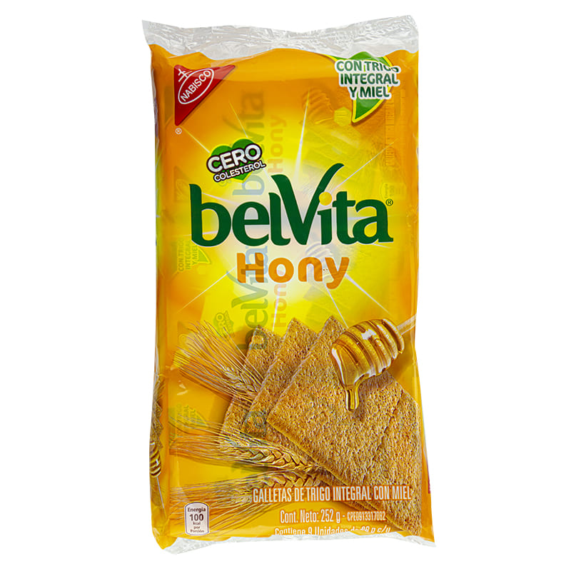 GALLETA HONEY BRAN BELVITA 252GR