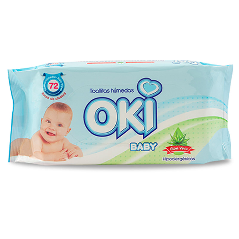 TOALLAS HUMEDAS OKI ALOE 72UND