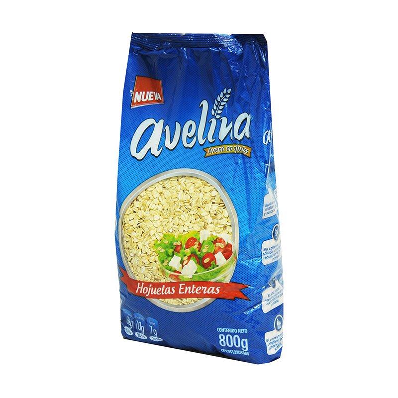 AVENA AVELINA EN HOJUELAS ENTERAS  800 GR