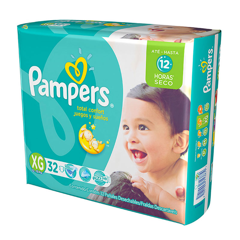 PAÑALES PAMPERS JUEGOS Y SUEÑOS  XG 32 UNIDADES