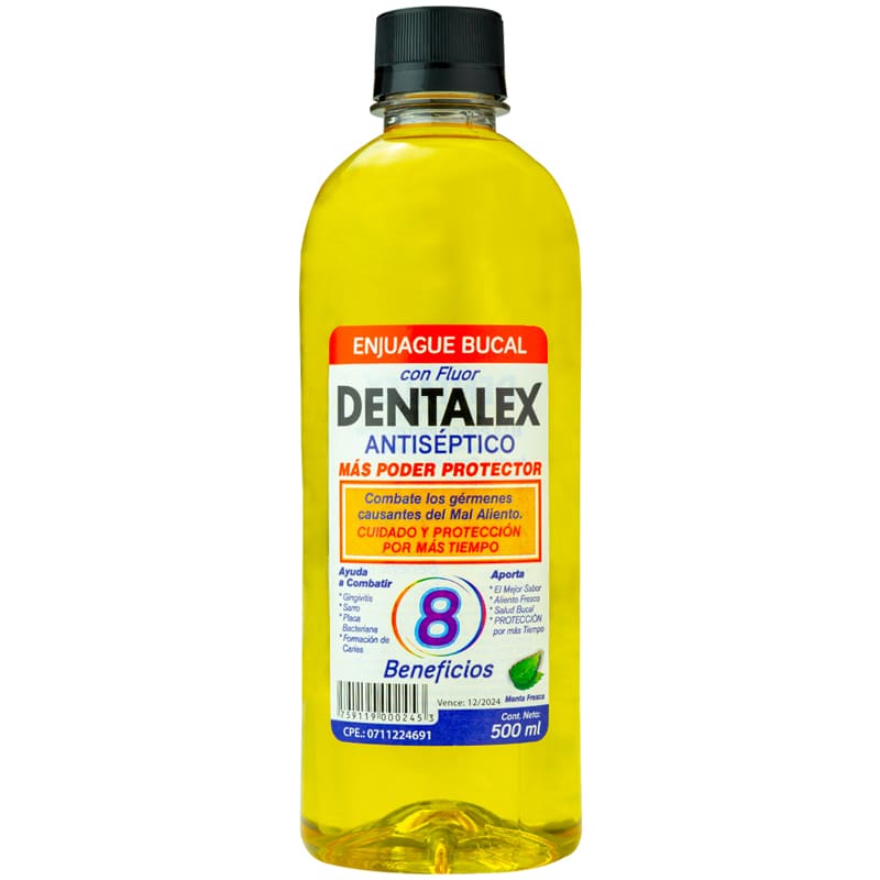 ENJUAGUE BUCAL DENTALEX AMARILLO 500 ML