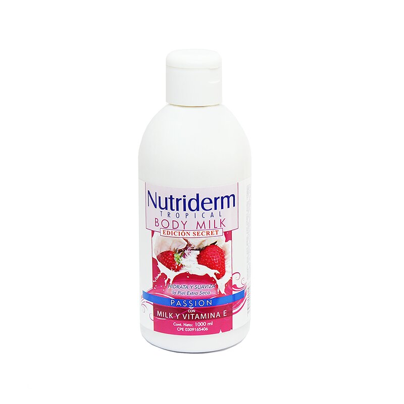 CREMA NUTRIDERM BODY MILK PASSION CON LECHE Y VITAMINA E 1 LT