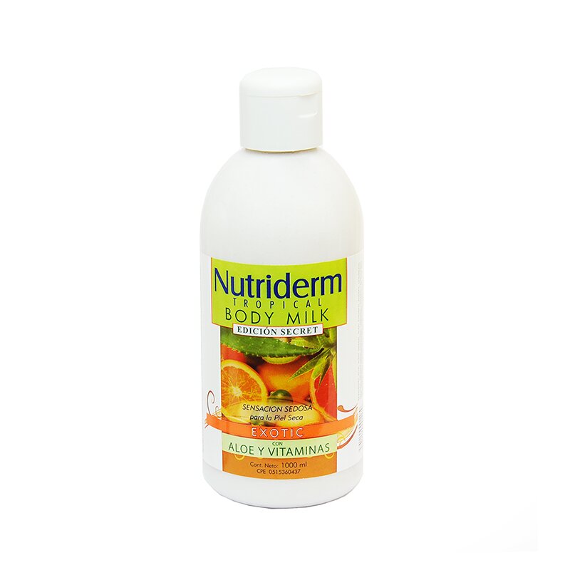 CREMA NUTRIDERM BODY MILK EXOTIC CON ALOE Y VITAMINAS 1 LT