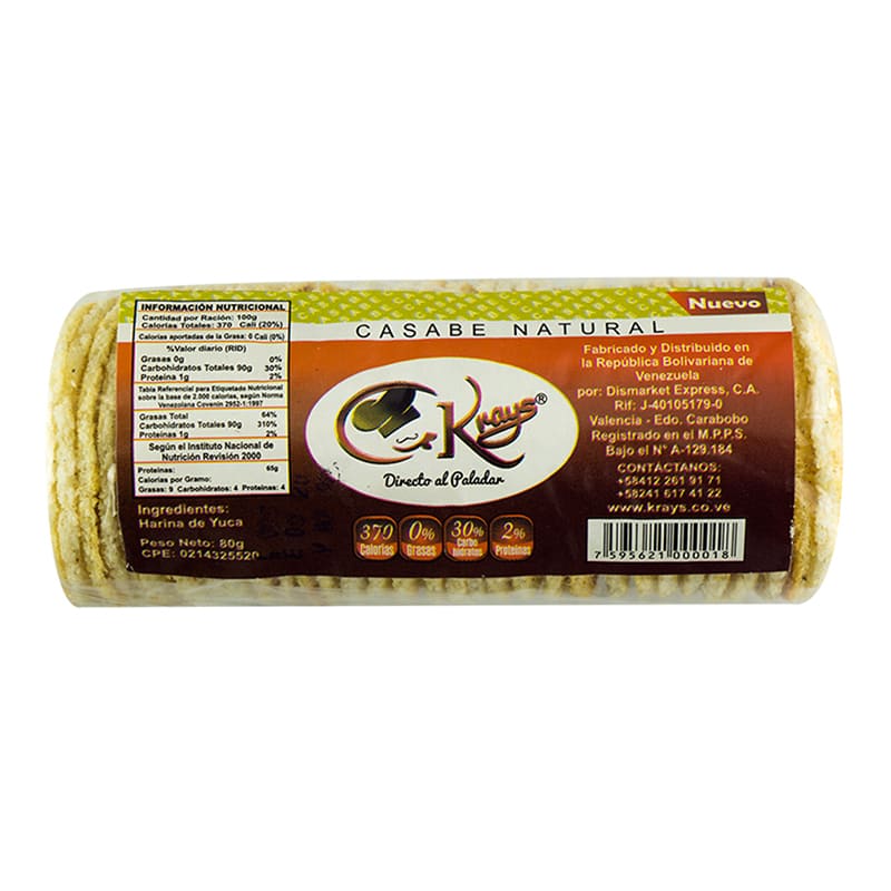 CASABE KRAYS NATURAL 80 GR