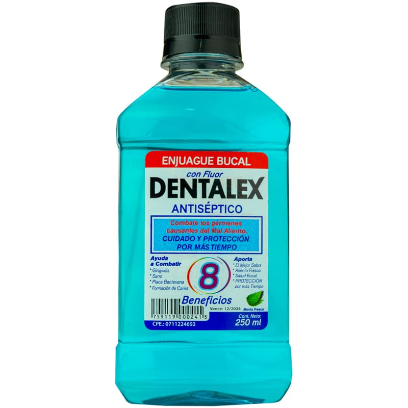 ENJUAGUE BUCAL DENTALEX AZUL 250 ML