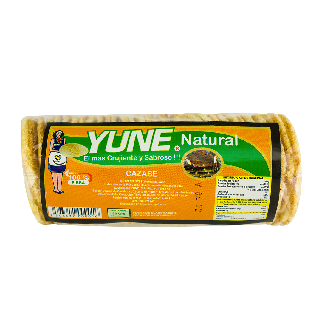 CASABE YUNE NATURAL 80 GR