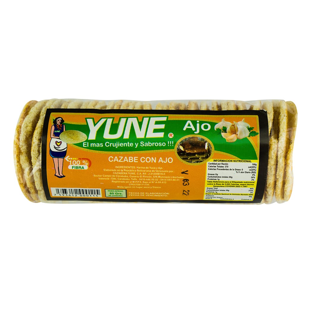 CASABE YUNE CON AJO 80 GR