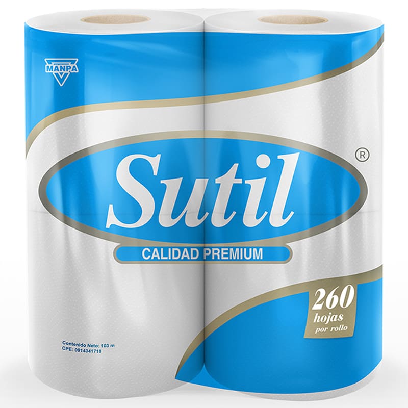 PAPEL HIGIENICO SUTIL 260 HOJAS 4UND