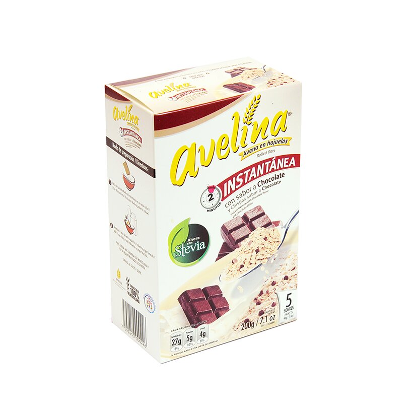 AVENA INSTANTÁNEA AVELINA SABOR A CHOCOLATE 200 GR