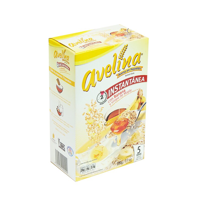 AVENA INSTANTÁNEA AVELINA SABOR A BANANA  200 GR