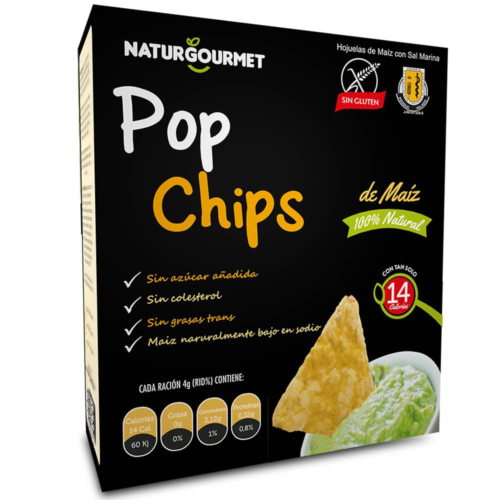 TORTILLAS POP CHIPS NATURAL NATURGOURMET 60GR