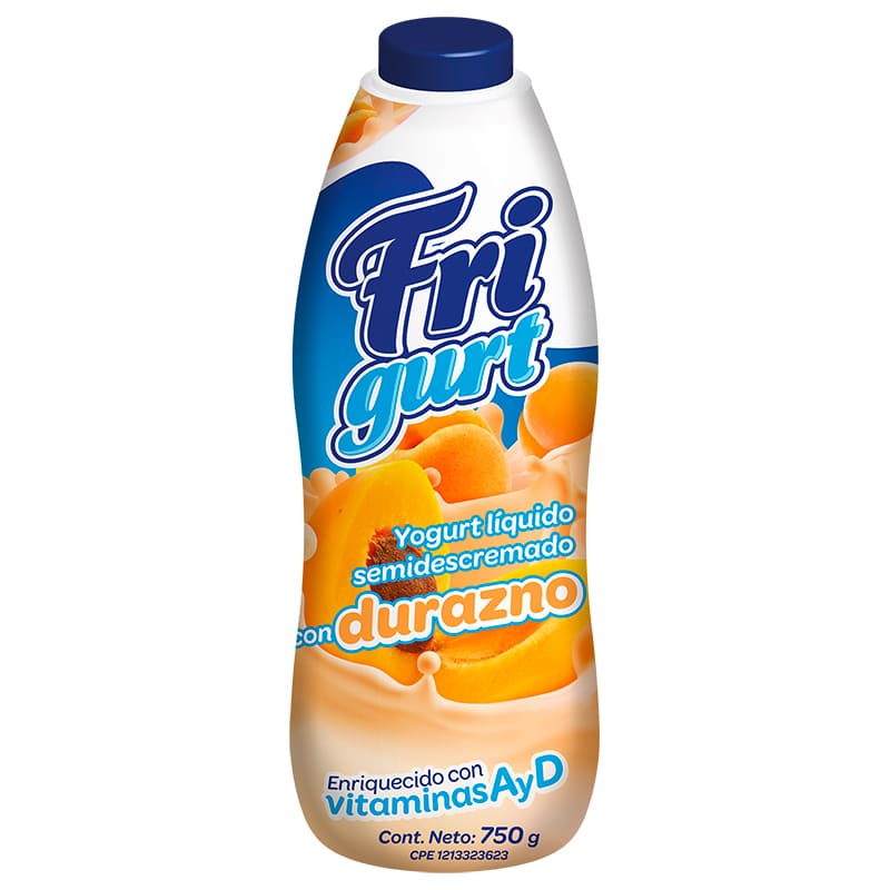 YOGURT LIQUIDO DE DURAZNO FRIGURT 750 ML