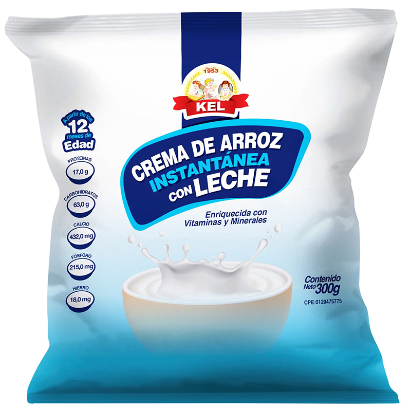 CREMA DE ARROZ KEL CON LECHE 300 GR