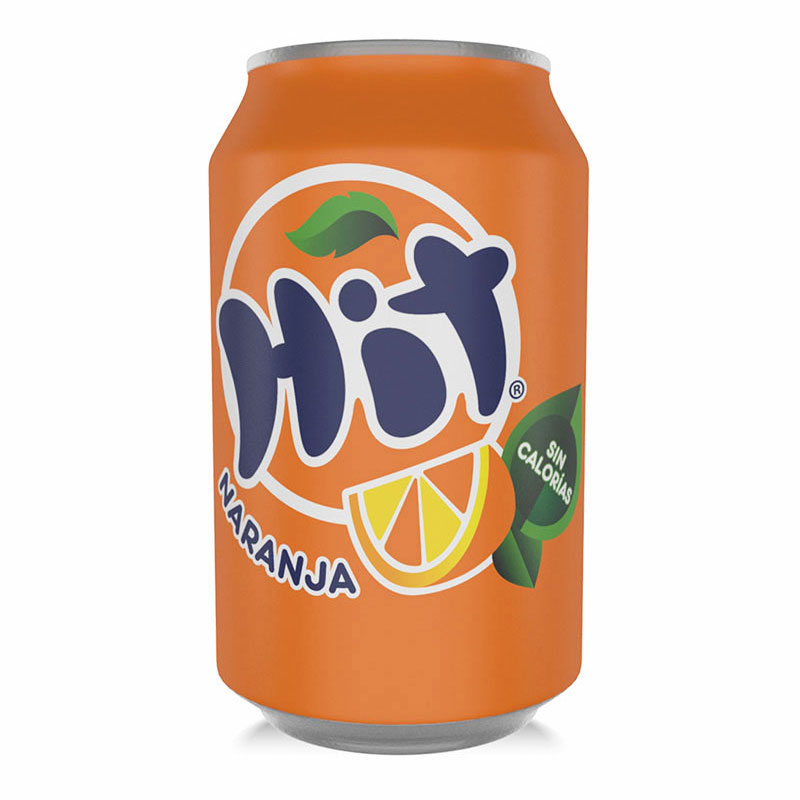 HIT NARANJA LATA 355 ML SIN CALORIAS