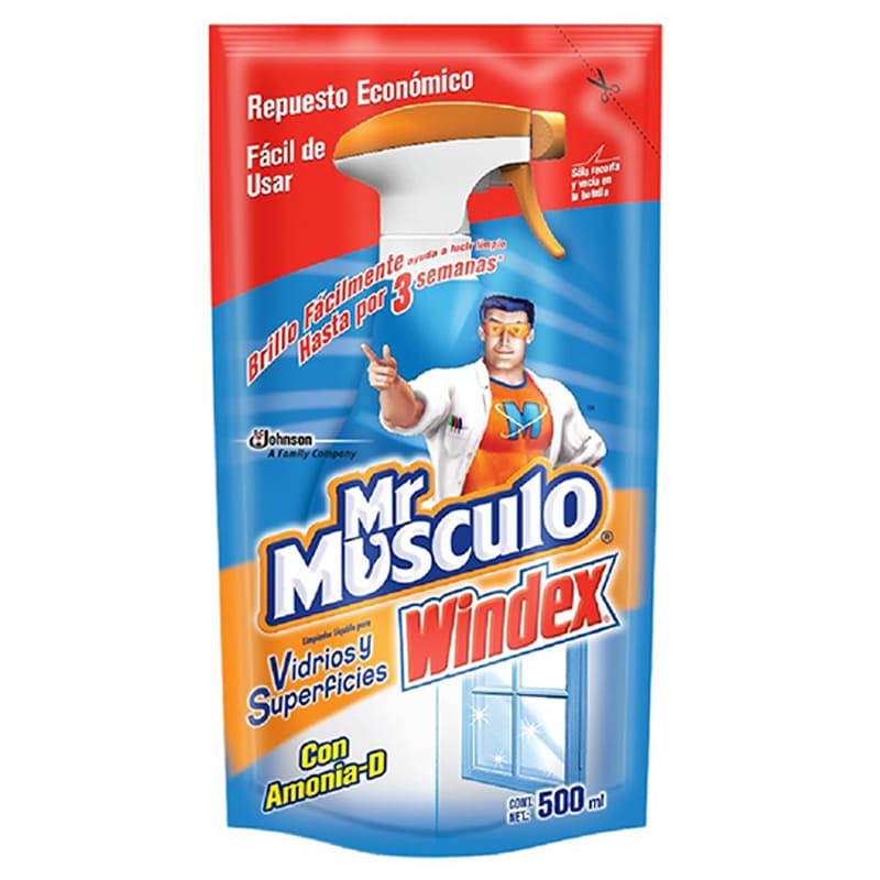 LIMPIADOR DE VIDRIOS MR MUSCULO 500ML