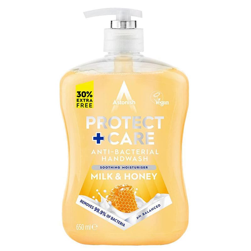 JABON PARA MANOS ASTONISH LECHE Y MIEL650ML