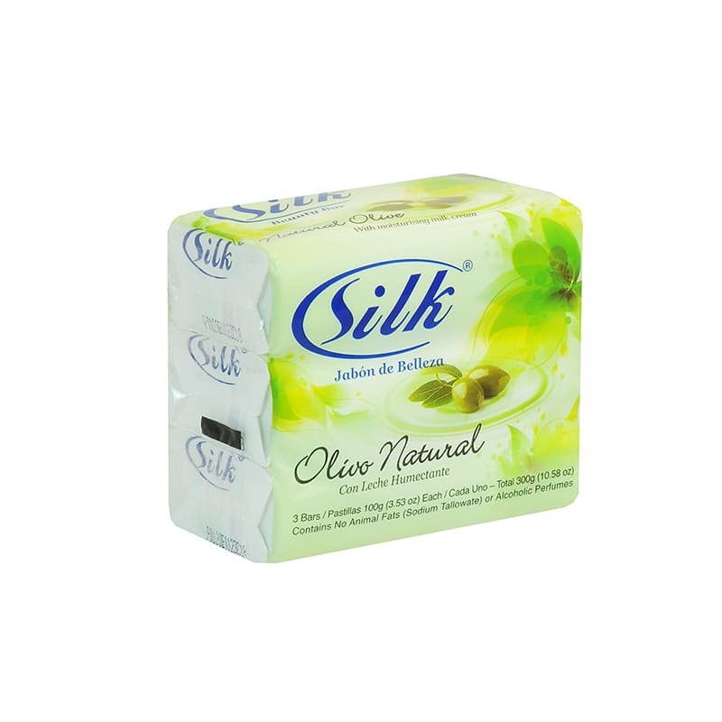 SILK JABON NATURAL OLIVE 3X100 GR