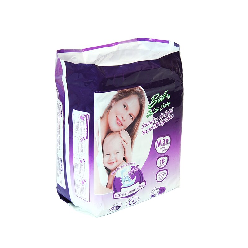 PAÑALES BELL CUCHI BABY TALLA M 18 UND