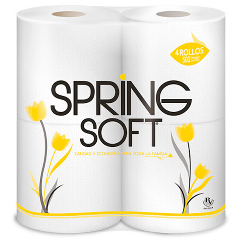 PAPEL HIGIENICO SPRING SOFT 500 HOJAS
