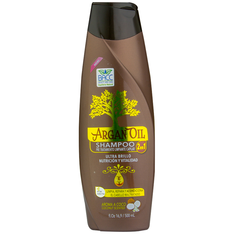 SHAMPOO BACC 2 EN 1 ACEITE DE ARGAN 500 ML