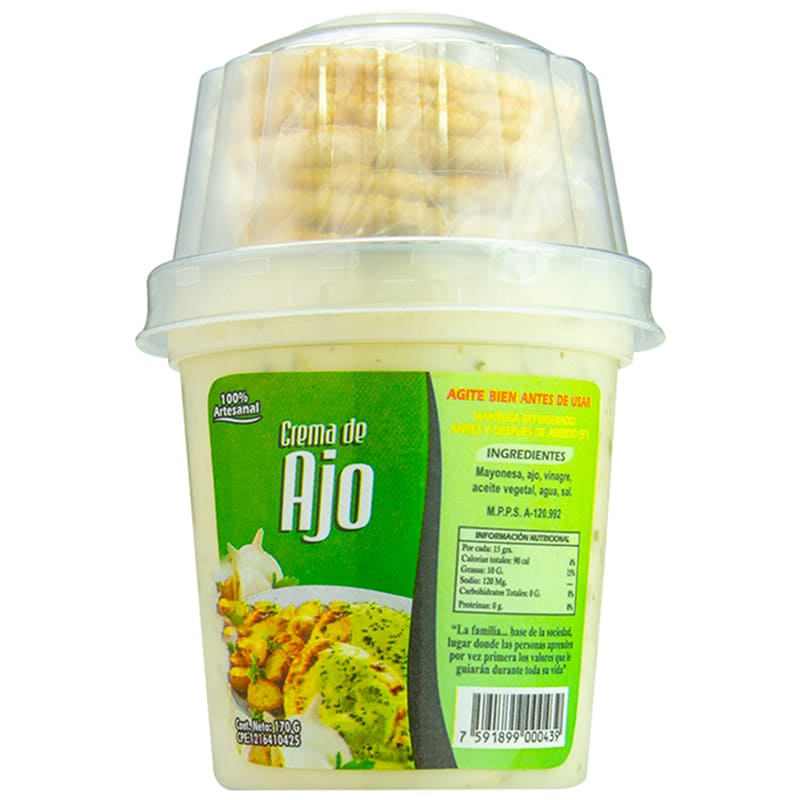 CREMA DE AJO GOURMET TINITA 170 GR