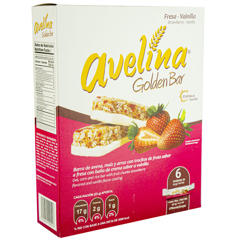 Avelina Golden Bar Fresa 6 Unidades